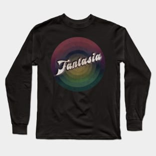 retro vintage circle Fantasia Long Sleeve T-Shirt